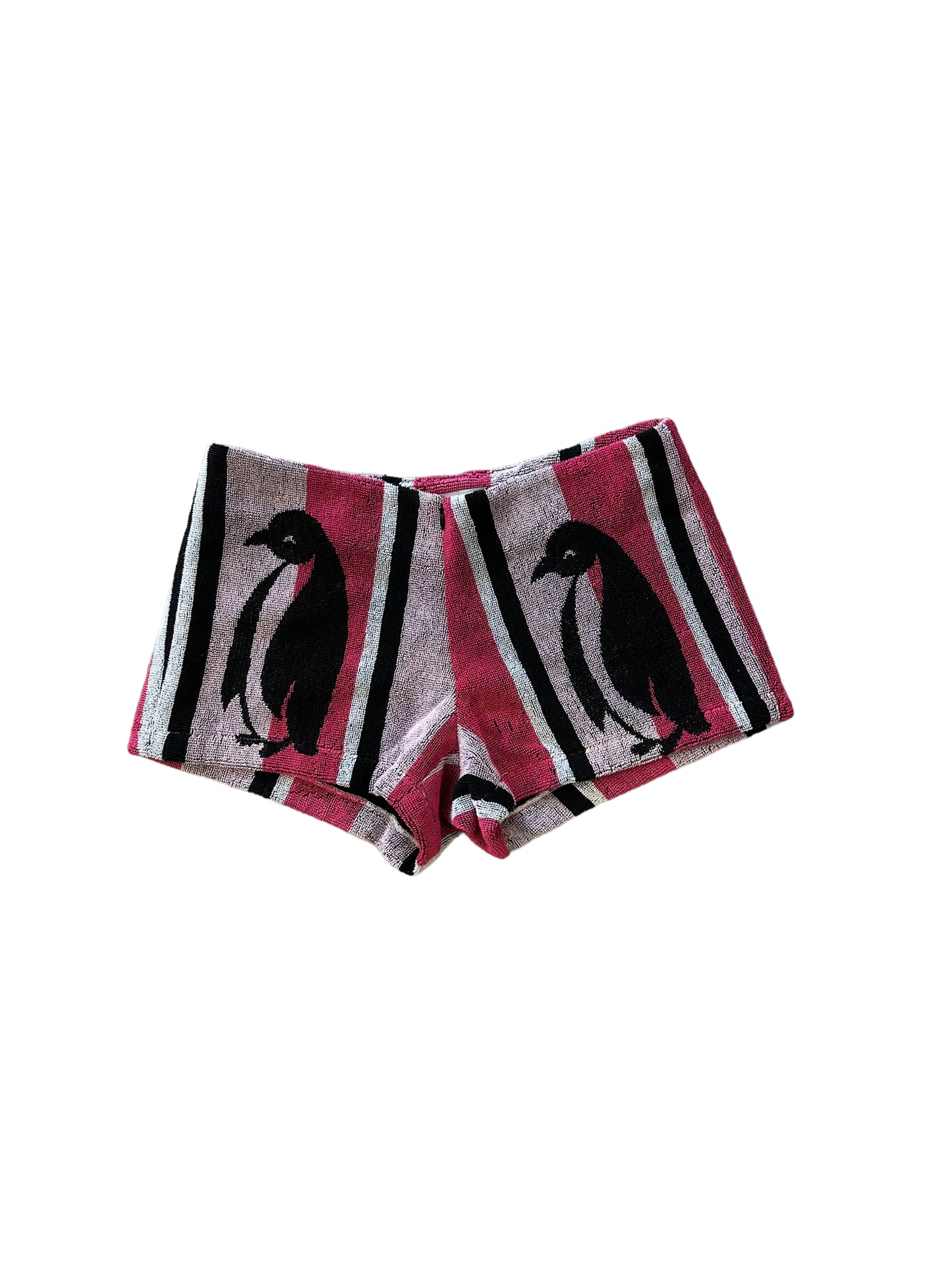 Queen Bee shorts in Pink Penguins