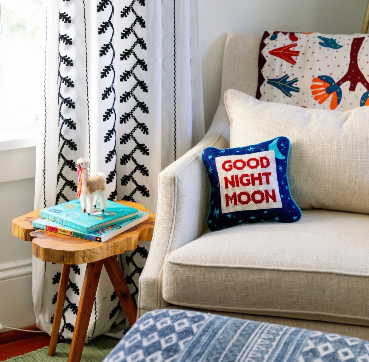 Furbish: Good Night Moon Needlepoint Pillowea