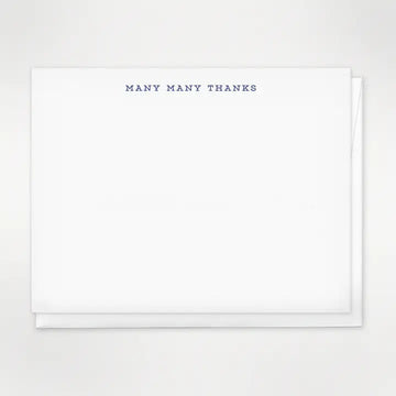 Huckleberry Letterpress: Many Many Thanks Note Cards