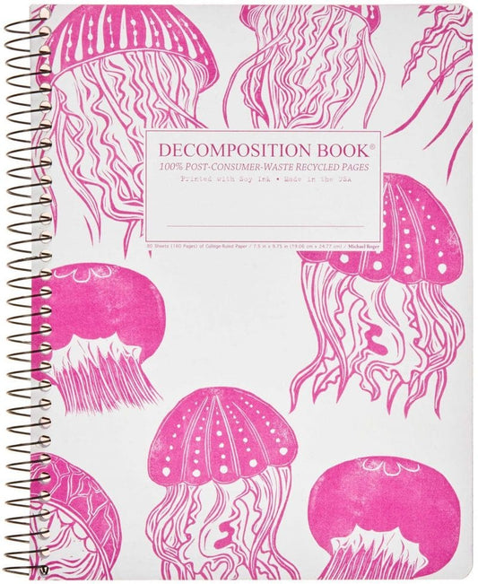 Decomposition Jellyfish Spiral Notebook: Large