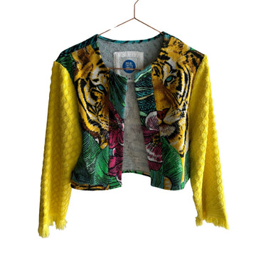 Chica jacket in Green Eyed Tigers