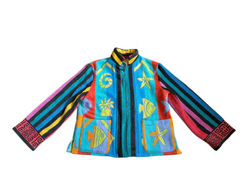 Ragazza jacket in Underwater Zig Zag