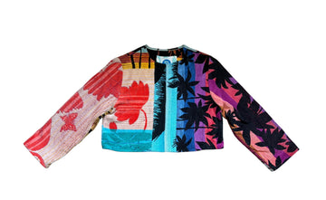 Chica jacket in Flamingo Flowers