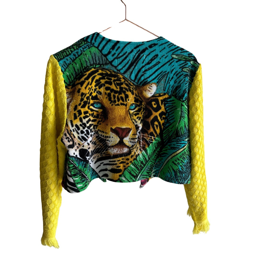 Chica jacket in Green Eyed Tigers