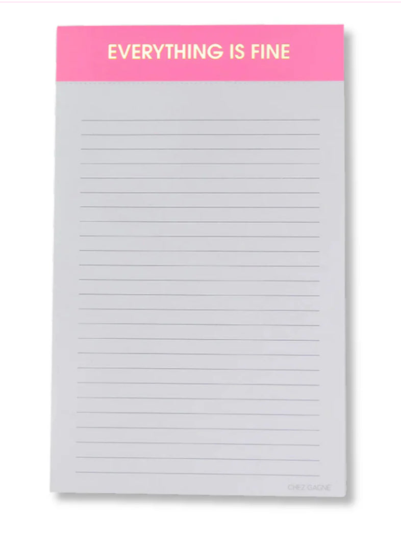 Chez Gagné Everything is Fine Notepad