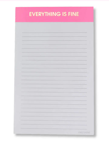 Chez Gagné Everything is Fine Notepad