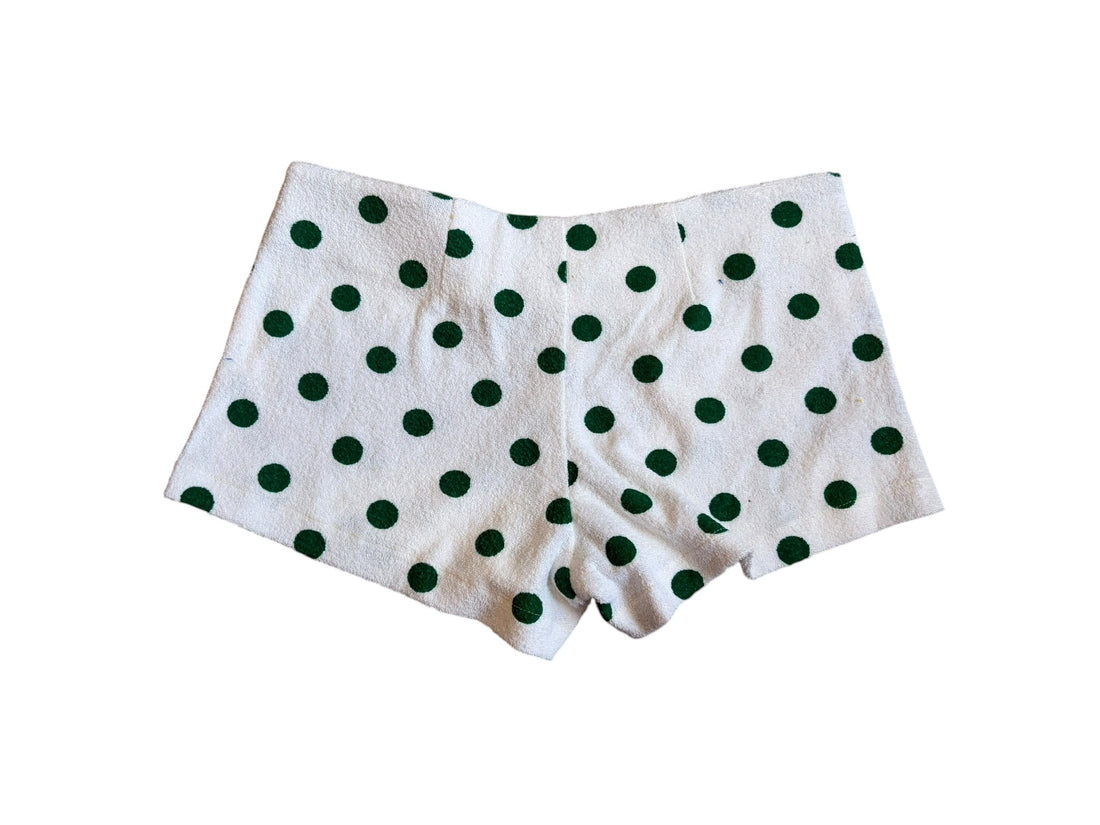 Queen Bee Short in Green Polka Dots