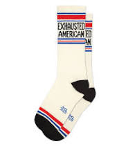 Gumball Poodle Socks: Exhausted American