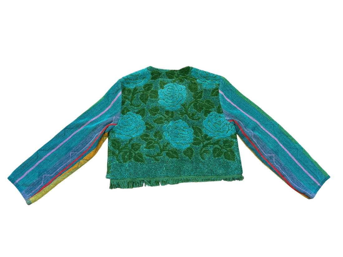 Chica jacket in Aqua Roses