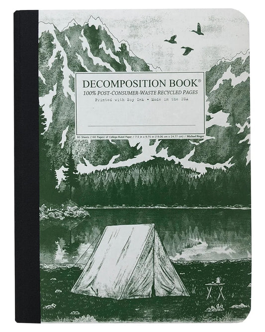 Decomposition Mountain Lake Notebook: Large