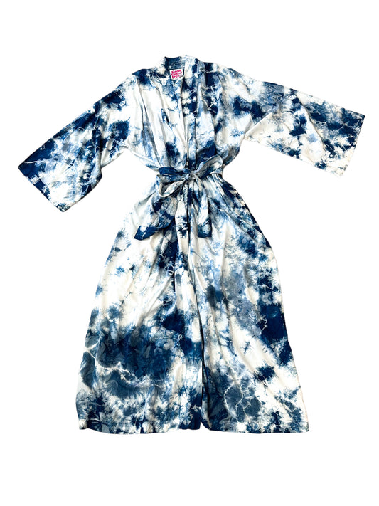 Gold Coast Dyes Long Robe: Ocean Indigo
