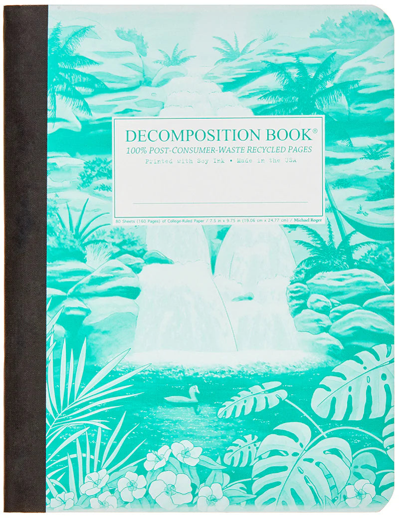 Decomposition Hawaiian Waterfall Notebook: Large