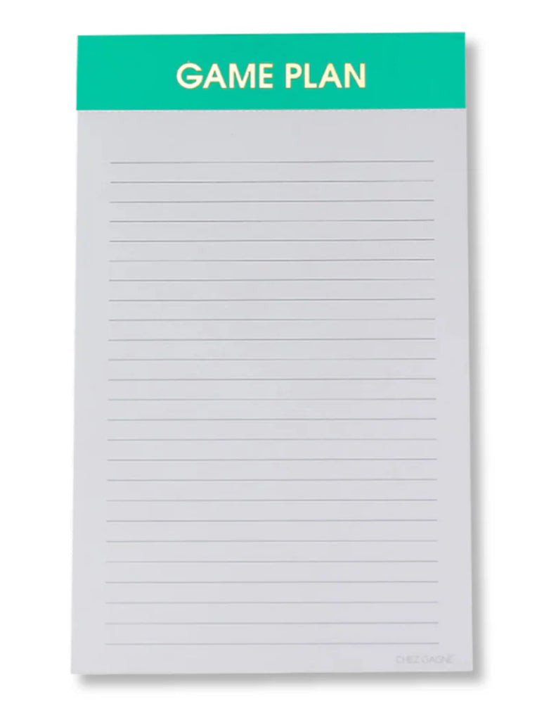 Chez Gagné Game Plan Notepad