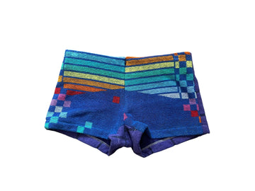 Queen Bee Short in Rainbow Windowpane