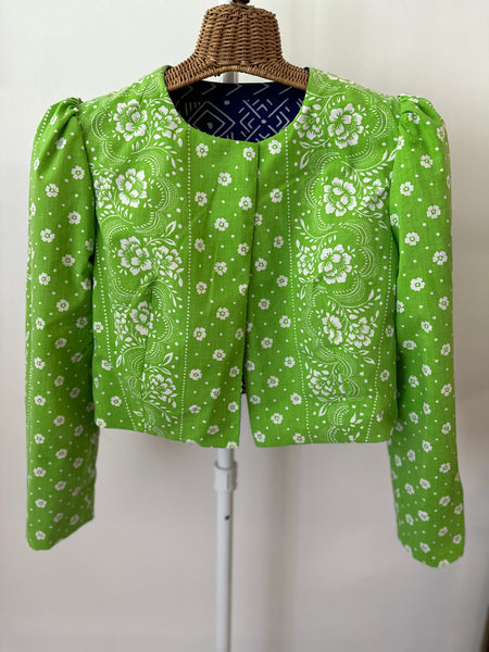 Mila jacket in Cobalt Cutie/Green Queen