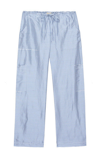The Taffeta Gingham Drawstring Cargo Pant- Donni