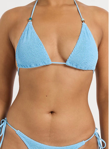 Bond-Eye Beaded Ingrid Triangle - Cloud Blue