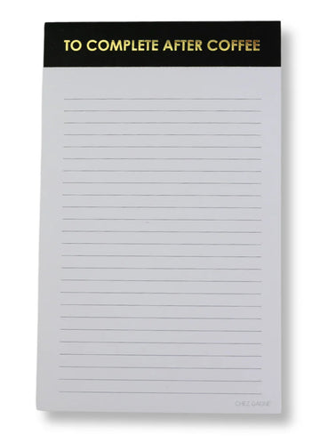 Chez Gagné To Complete After Coffee Notepad