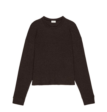 Donni: The Thermal Crewneck- Espresso