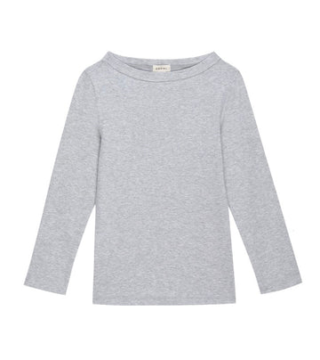 The Baby Rib Boat Neck in Heather Grey - Donni