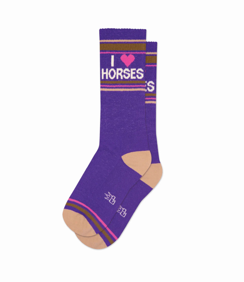 Gumball Poodle Socks:  I Heart Horses
