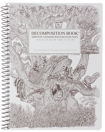 Decomposition Screech Owls Spiral Notebook: Large