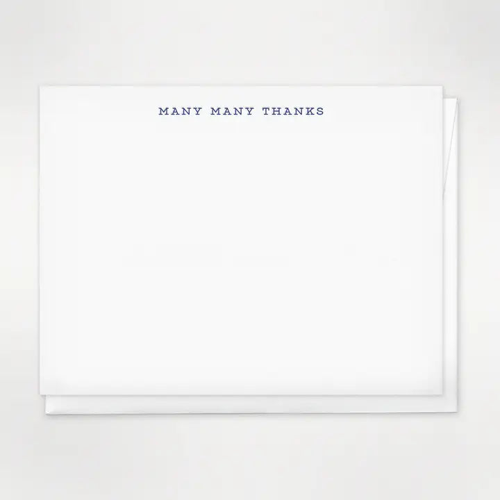 Huckleberry Letterpress: Many Many Thanks Note Cards