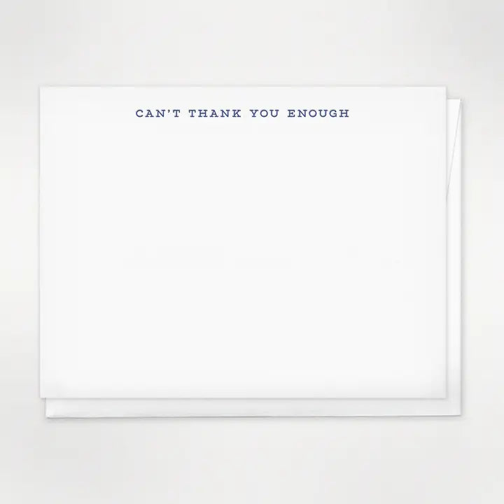 Huckleberry Letterpress: Can’t Thank You Enough Note Cards