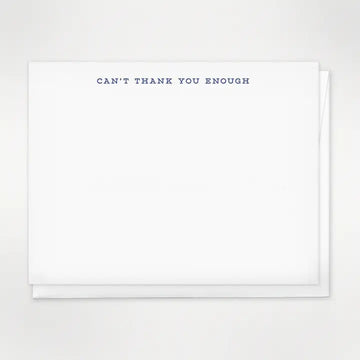 Huckleberry Letterpress: Can’t Thank You Enough Note Cards