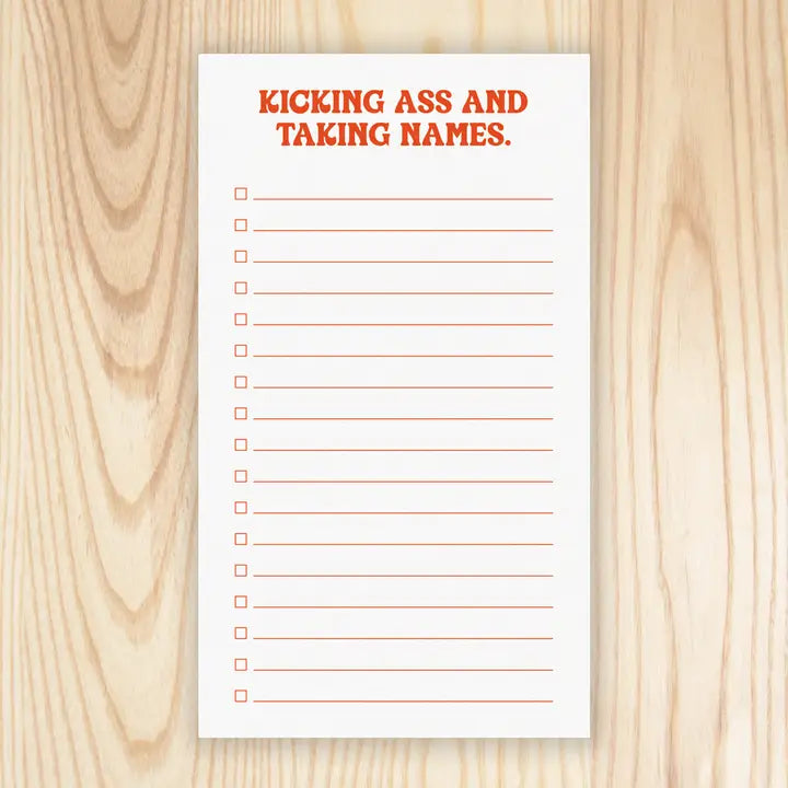 Huckleberry Letterpress: Kicking Ass And Taking Names Notepad