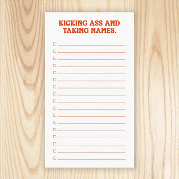 Huckleberry Letterpress: Kicking Ass And Taking Names Notepad
