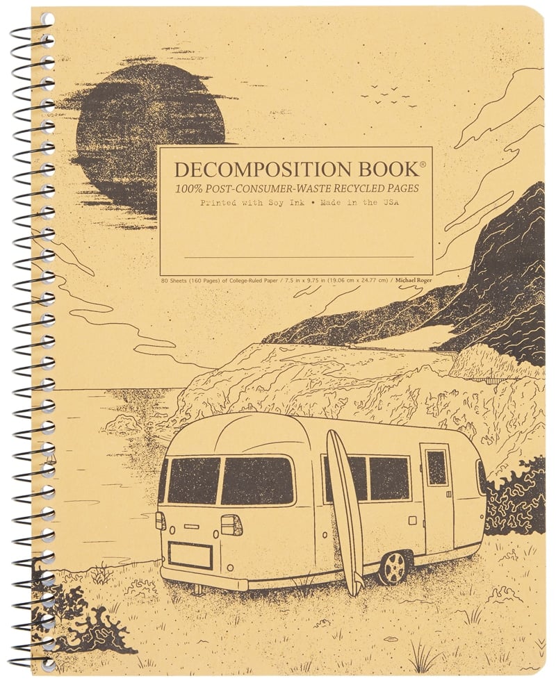 Decomposition Big Sur Spiral Notebook: Large