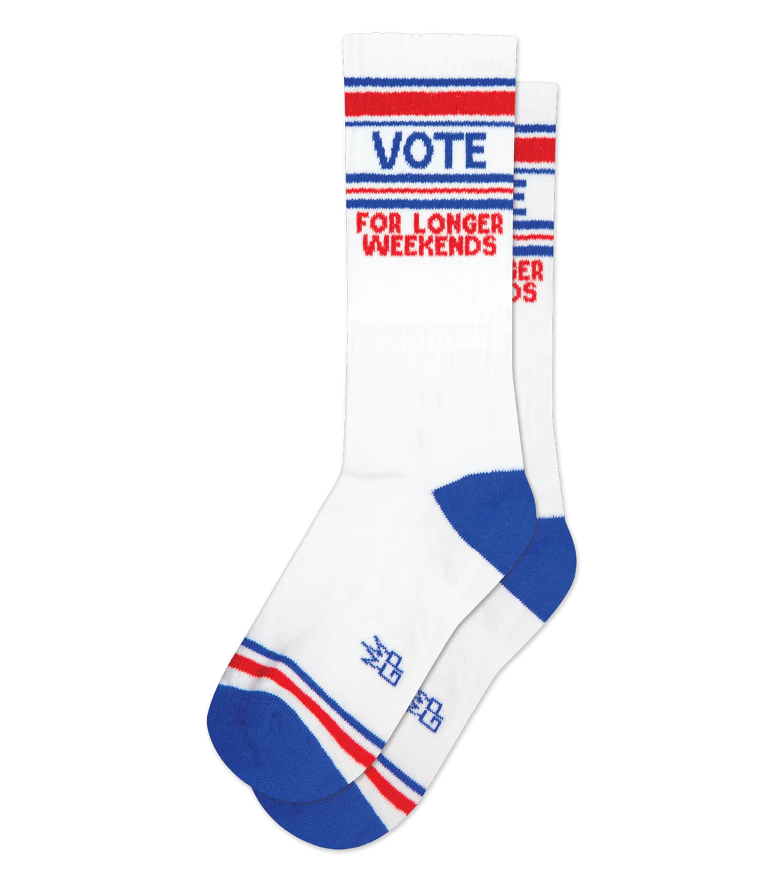 Gumball Poodle Socks: Vote… For Longer Weekends