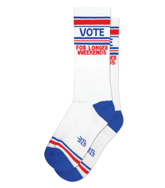 Gumball Poodle Socks: Vote… For Longer Weekends