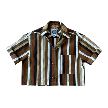 Venice Hawaiian shirt in Black and Tan