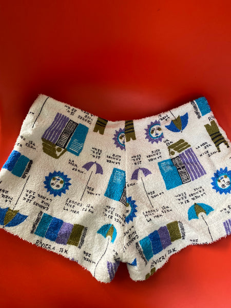 Queen Bee Shorts in French Sunbrella
